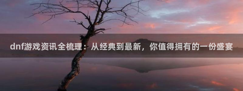 极悦娱乐平台官网注册：dnf游戏资讯全梳理：从经典到最新，你